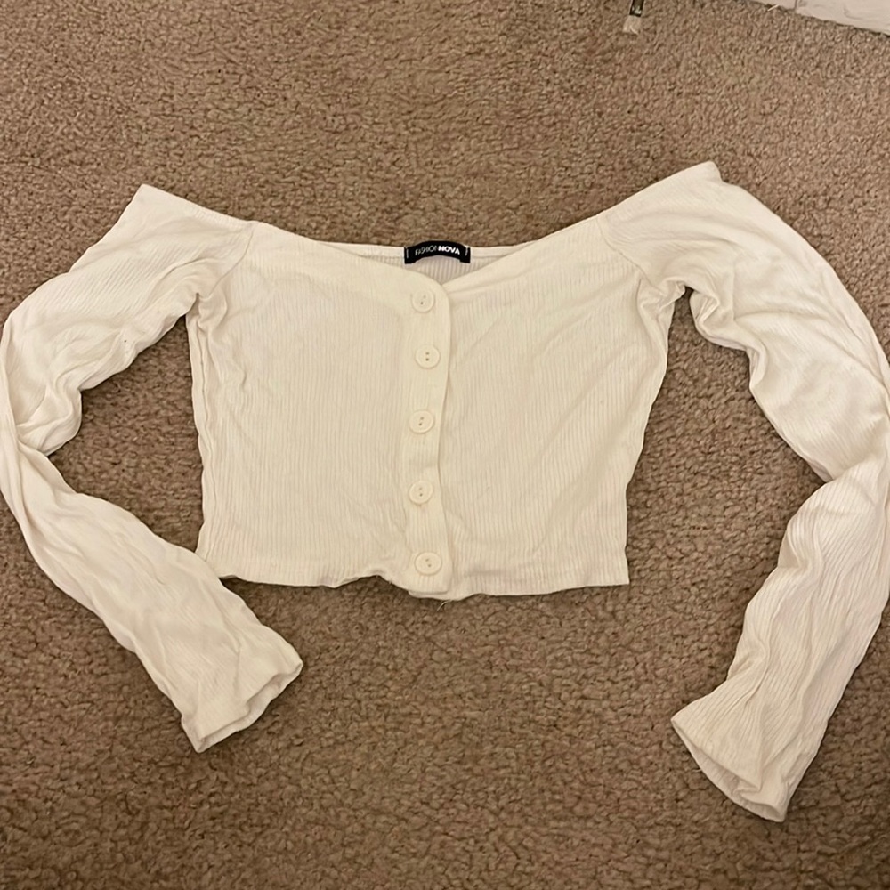 Off Shoulder Crop Top